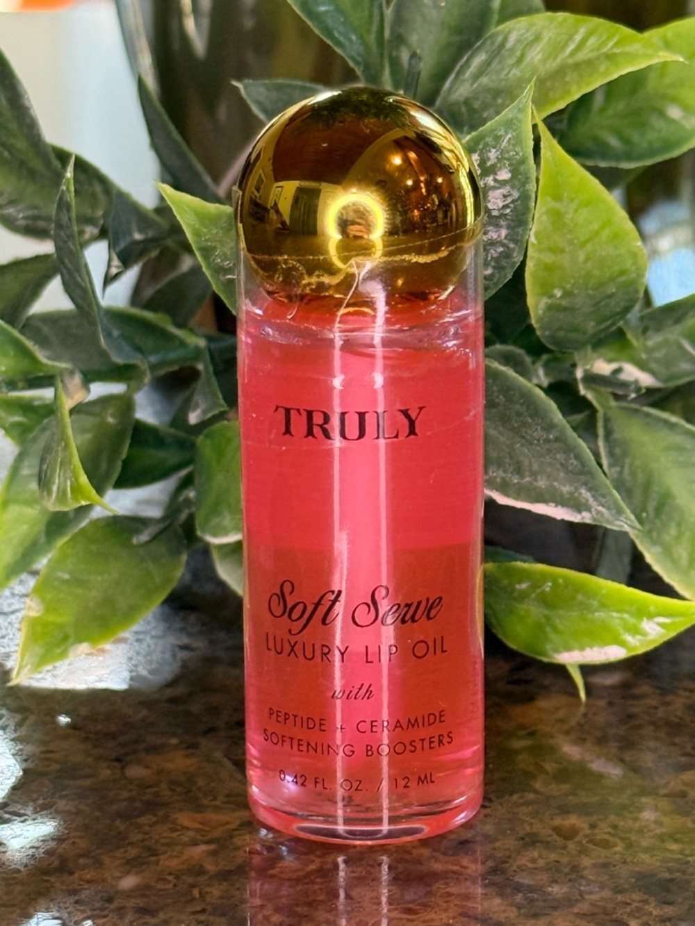 Truly Beauty Soft Serve Luxury Lip Oil Hydrating Peptide Ceramide 0.42oz